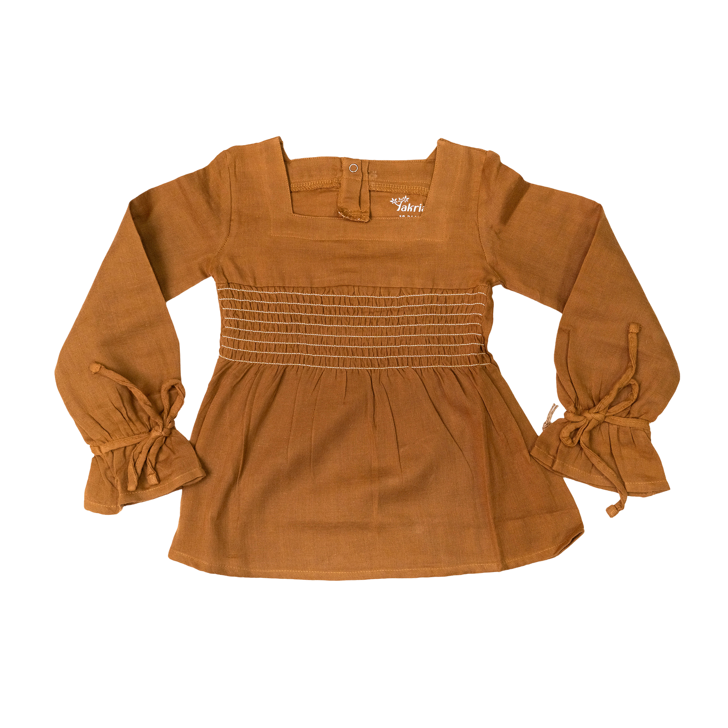 Smocked Square Neck Top