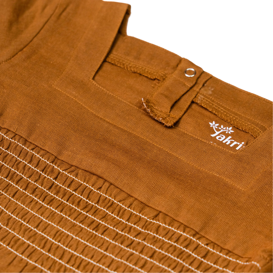 Smocked Square Neck Top