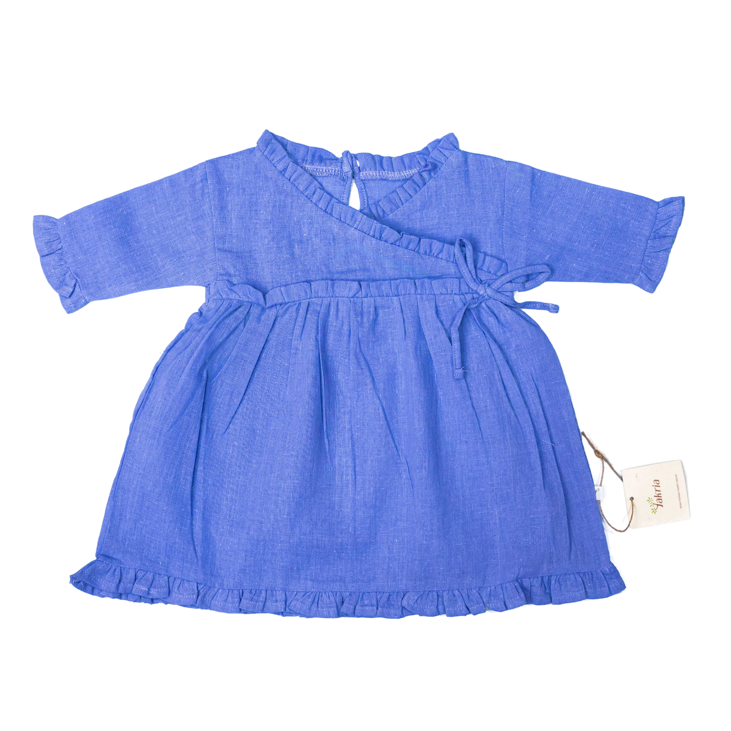 Wrap Neckline Ruffle Dress