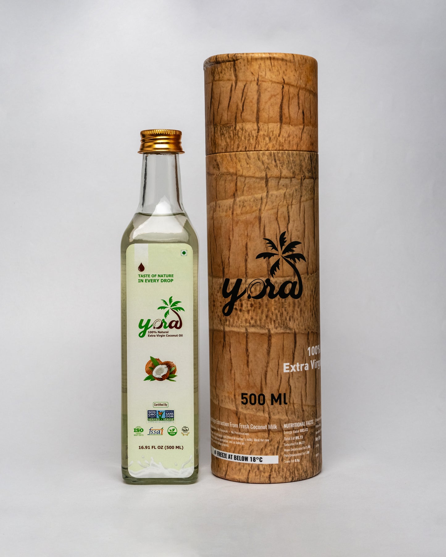 Yora Extra Virgin coconut oil | Centrifuged from coconut milk | 100% Pure Natural | Multipurpose oil suitable for skin, hair, cooking.