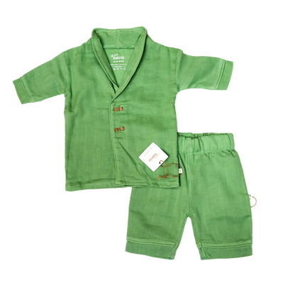 Collared Shirt and Shorts Set