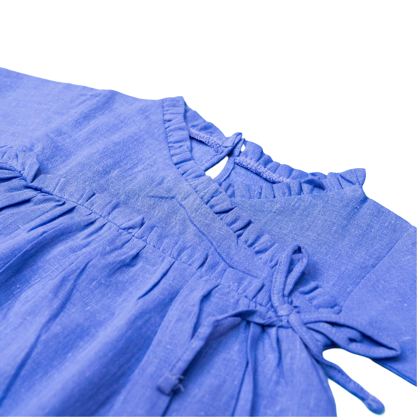 Wrap Neckline Ruffle Dress
