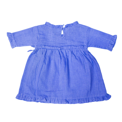 Wrap Neckline Ruffle Dress