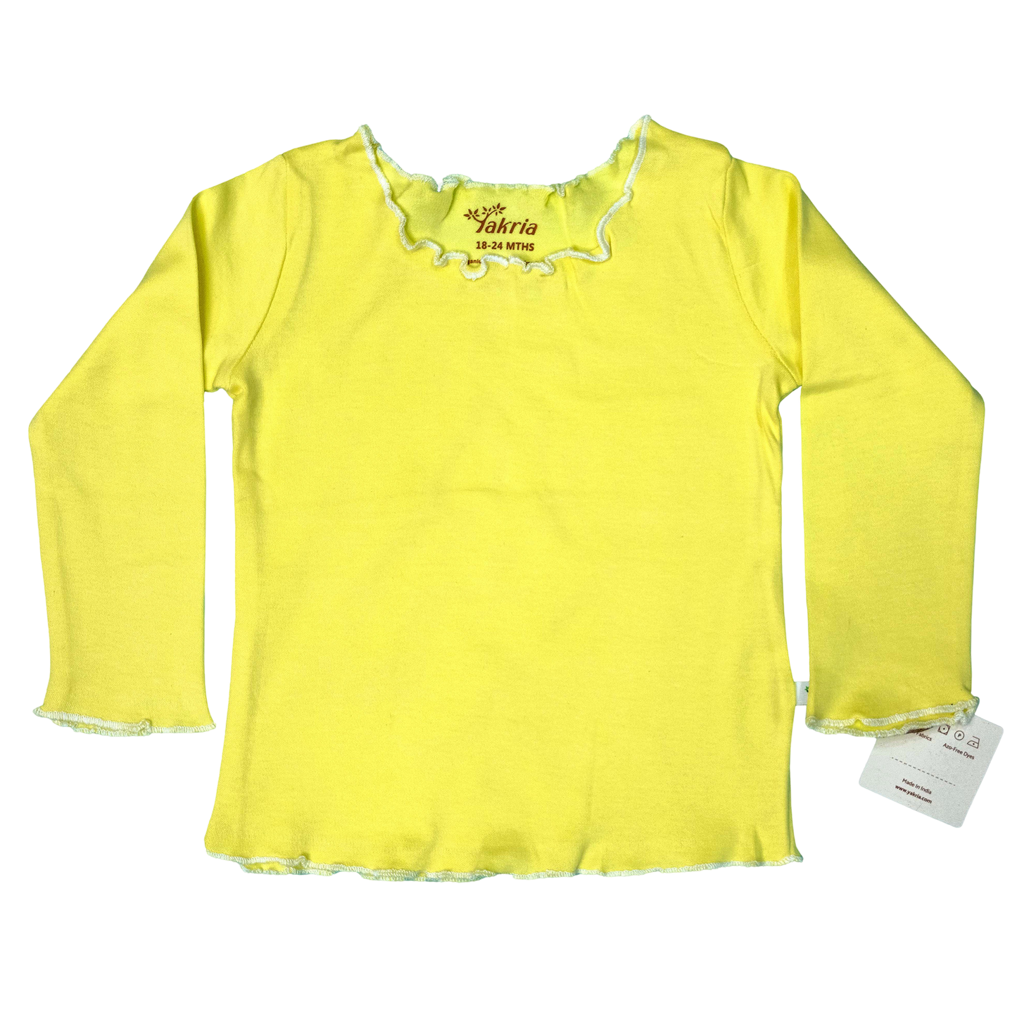 Lettuce Hem Long Sleeve T-Shirt