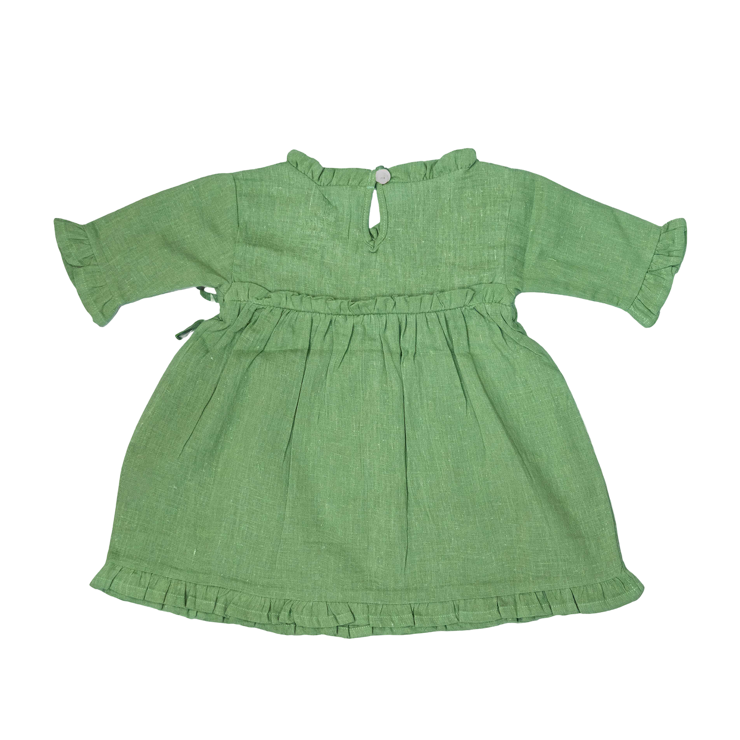 Wrap Neckline Ruffle Dress