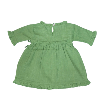 Wrap Neckline Ruffle Dress