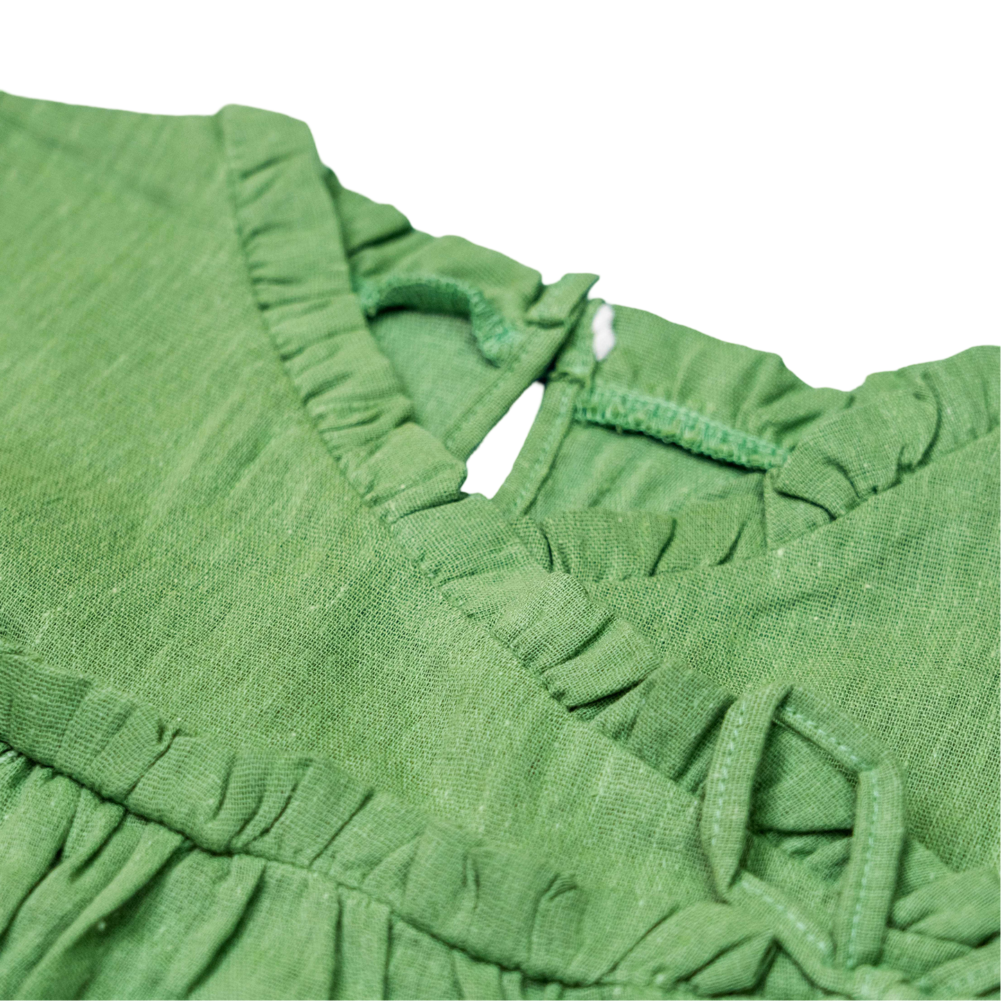 Wrap Neckline Ruffle Dress