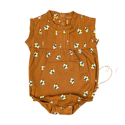 Sleeveless Pleated Romper